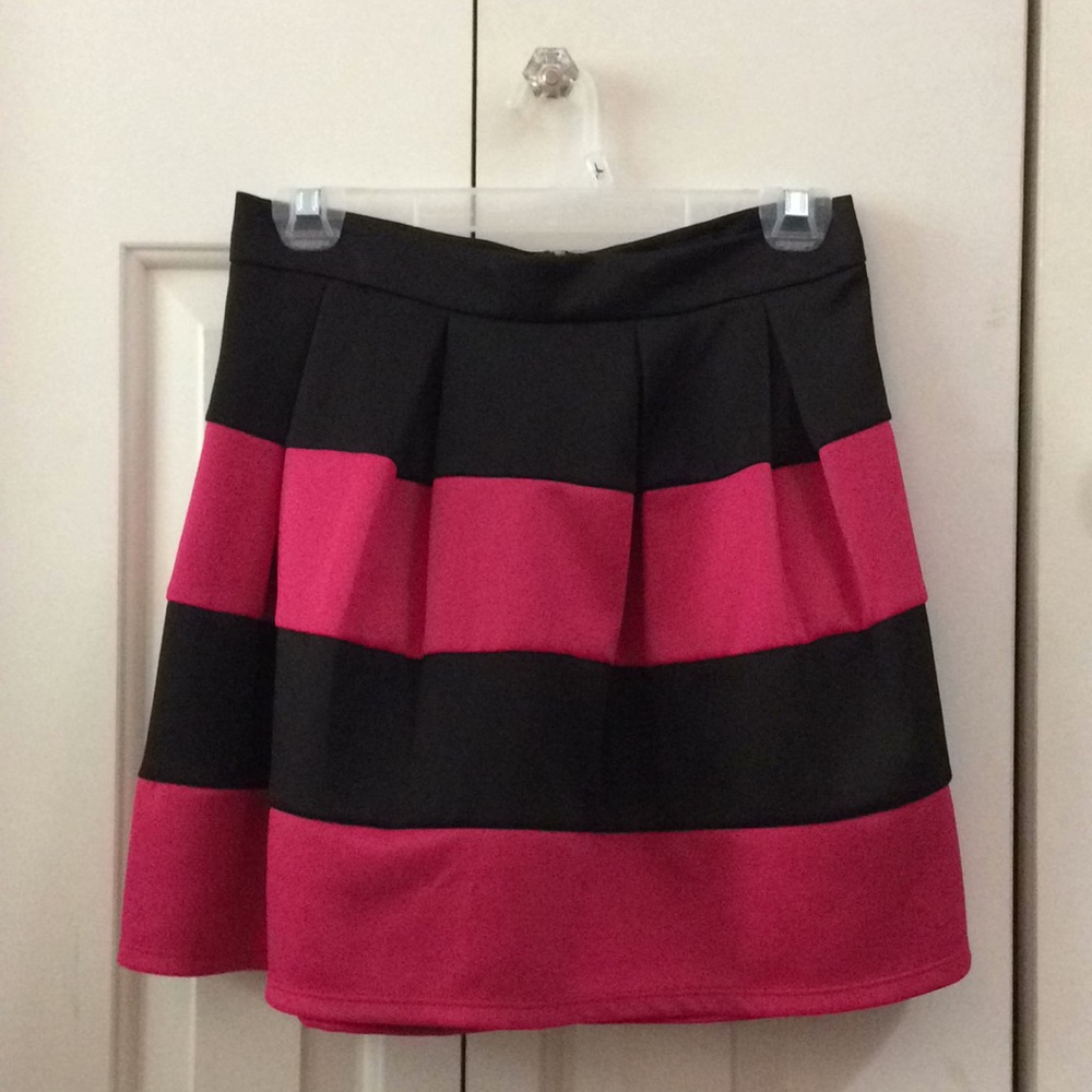 Forever 21 Skirt Pink/black Stripe